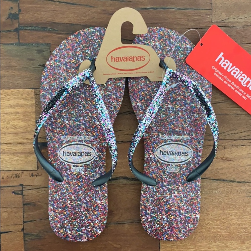 GLITTER Havaianas - sz 7/8